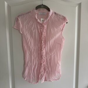 Charlotte Russe Light Pink Ruffle Blouse